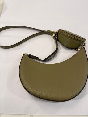 Kate Spade Duo Olive Cross Body Bag with Detachable Pouch - can be work two ways